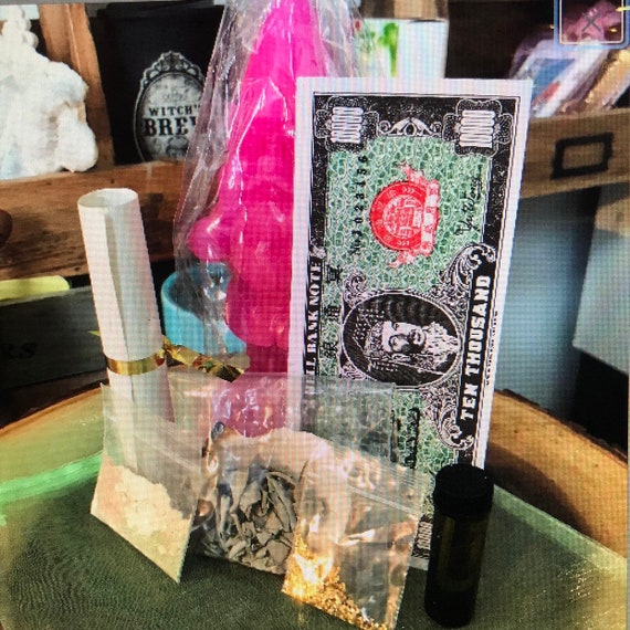 Sturdy Job Spell Kit Job Spell Ritual Bag Magic Money Spell Candle Salt Bath Incense Sage Keep My Job Don T Get Fired - 